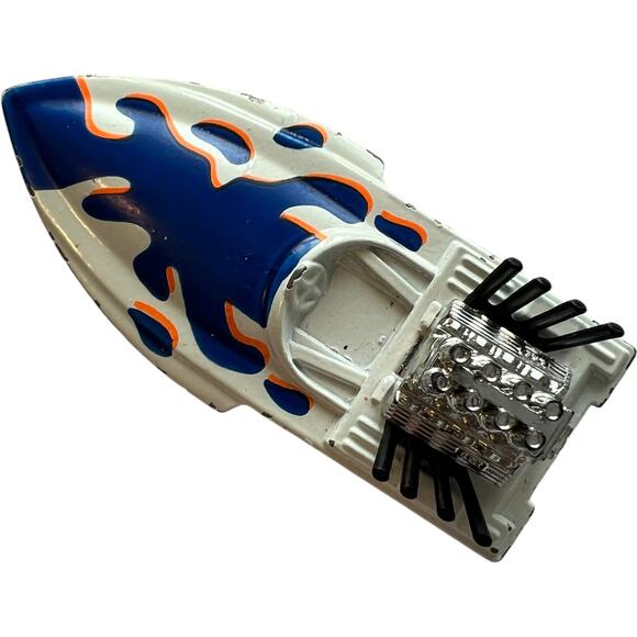 Vintage 1975 Matchbox Seafire Speedboat with Flame Decals, Red & White - Picture 2 of 8